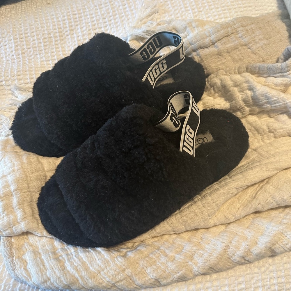 Ugg fluff yeah genuine shearling slingback slide